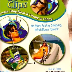 Towel Clips for Beach Chair, Blankets, Pool, etc.